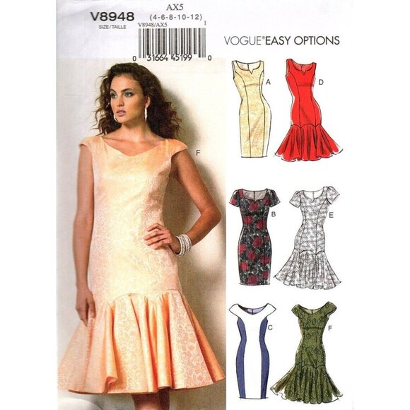 Vogue Options V8948 Misses or Petite 4 to 12 Princess Seam Dress Sewing Pattern - Picture 1 of 2